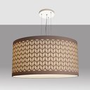 Ver imagem 2 de Lustre Pendente Cúpula Recorte Bege 60x25 3E27 Bivolt