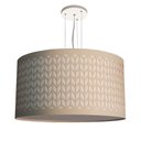 Ver imagem 1 de Lustre Pendente Cúpula Recorte Bege 60x25 3E27 Bivolt