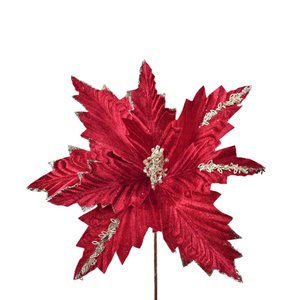 Bico de Papagaio Vermelho com Gliter Dourado 29cm