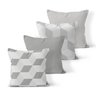 Kit 4 Almofadas Decorativas Own Geométricas Tons de Cinza- 45x45 cm - 1