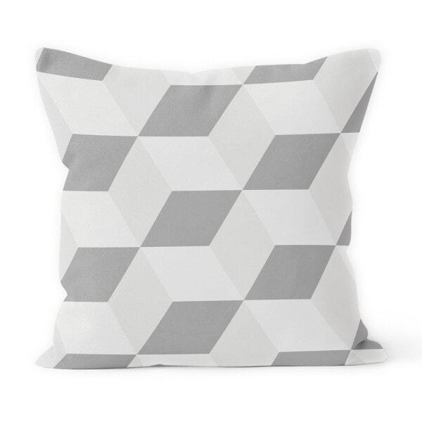 Kit 4 Almofadas Decorativas Own Geométricas Tons de Cinza- 45x45 cm - 5