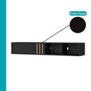 Ver imagem 7 de Rack Suspenso Linea para TV 160cm MDP com Suporte Preto Móveis Carraro