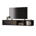 Ver imagem 2 de Rack Suspenso Linea para TV 160cm MDP com Suporte Preto Móveis Carraro