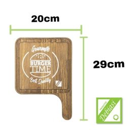 Tábua Rústica Hamburgueria Personalizada Para servir Lanche - 3
