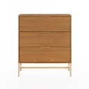 Ver imagem 1 de Cômoda Square 3 Gavetas 80 cm X 45 cm Louro Freijó