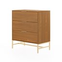 Ver imagem 2 de Cômoda Square 3 Gavetas 80 cm X 45 cm Louro Freijó