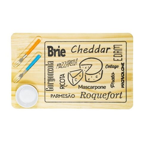 Kit Tabua Frios com Pote e garfinhos (Natural)