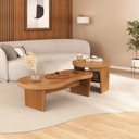 Ver imagem 1 de Conjunto Mesa de Centro e Lateral em Curvas Magnum