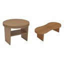 Ver imagem 2 de Conjunto Mesa de Centro e Lateral em Curvas Magnum