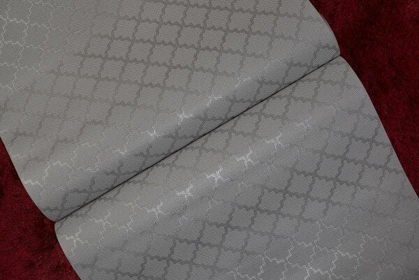 Papel de Parede Importado Texturizado Geométrico Cinza - 3