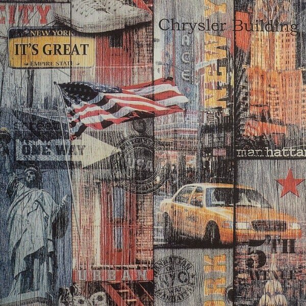 Papel de Parede Vinílico Lavável Cidade Nova York City Usa - 2