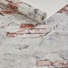 Papel de Parede Textura Tijolinho Demolição 3d Laranja - 1