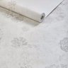 Papel de Parede Importado Lavável Floral Off White Cinza - 1