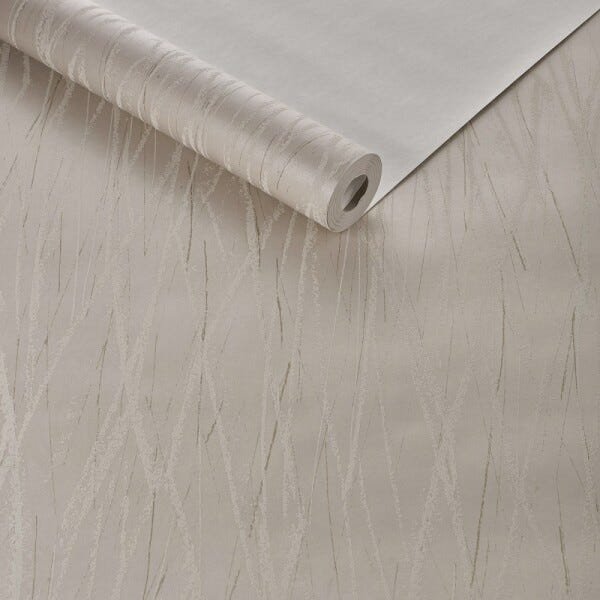 Papel de Parede Importado Lavável Bege Marrom Off White - 3