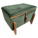 Ver imagem 1 de Puff Baú Flex com Mesa de Centro 60x40 Veludo Verde