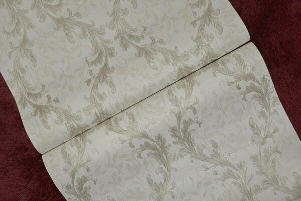 Papel de Parede Texturizado Off White Arabescos Pérola - 3