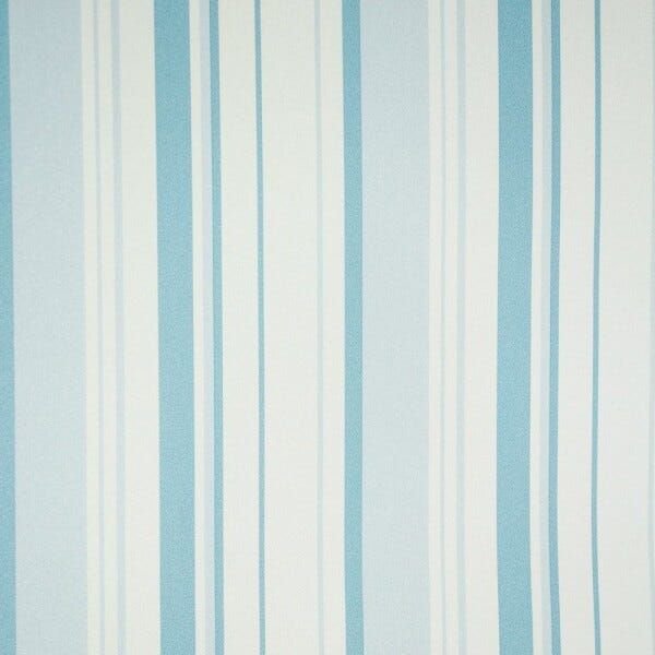 Papel de Parede Importado Vinílico 0,53x9,5m Azul Listrado - 1