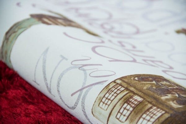 Papel de Parede Importado Vinílico Lavável 53cm X 10m London Paris Torre com Tonalidade Cinza, Prata - 3