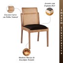 Ver imagem 2 de Kit 4 Cadeiras Decorativa Sala de Jantar Luxo Livia Facto Marrom - Mozzelar