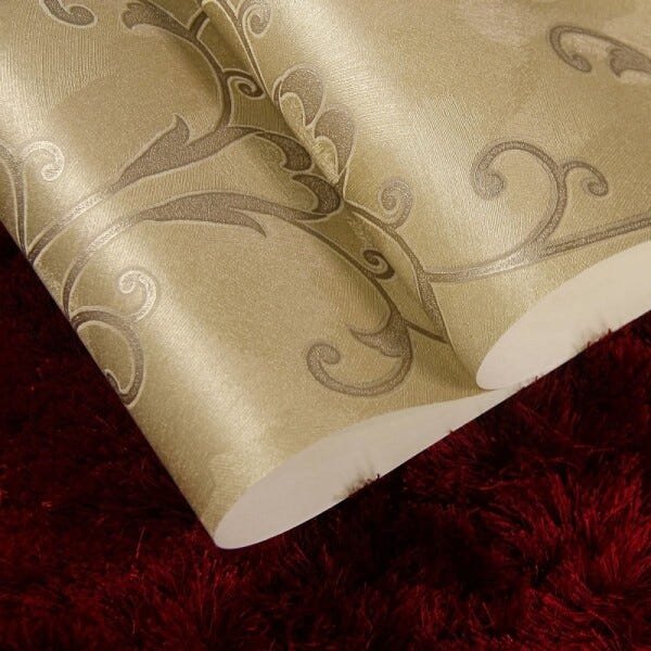 Papel de Parede Importado Marrom com Detalhes Marrom Escuro - 2