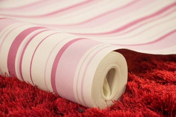 Papel de Parede Importado Vinílico Lavável Listrado Rosa - 3