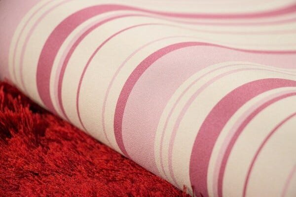Papel de Parede Importado Vinílico Lavável Listrado Rosa - 4