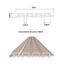 Ver imagem 2 de Painel Ripado Externo em Placa 21,9x290cm (9,52m²) WPC Marrom/Teak a Casa Grassi