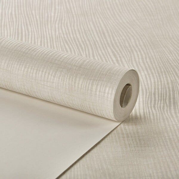 Papel de Parede Importado Tnt Texturizado Off White Luxo - 1