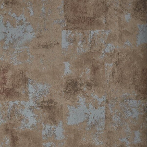 Papel de Parede Importado Lavável Textura Pátina Azul/marrom - 2