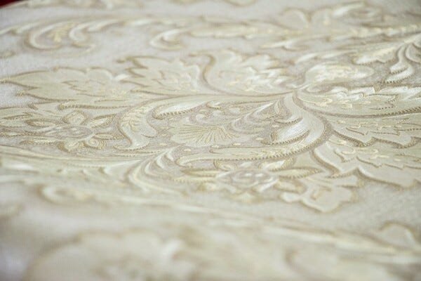 Papel de Parede Lavável Texturizado Arabesco Bege Marrom - 5