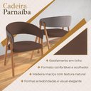 Ver imagem 2 de Cadeira Parnaíba Madeira Maciça Estofado em Linho Capuccino