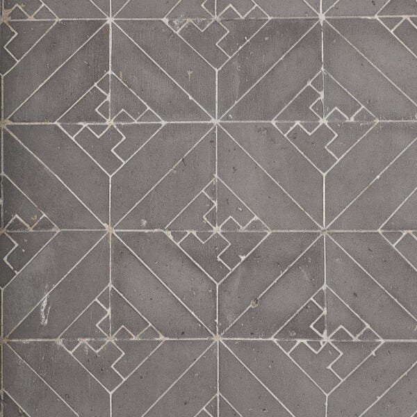 Papel de Parede Geométrico Textura Cerâmica Cinza Escuro - 2
