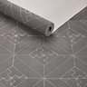 Papel de Parede Geométrico Textura Cerâmica Cinza Escuro - 1
