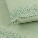 Ver imagem 2 de Jogo Cama Casal Cherry Bordado Inglês 4pç 100% Poliéster - Verd_fol