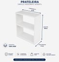 Ver imagem 2 de Armário Nicho Suspenso Multiuso em Mdf com Branco 20x50x15cm (cxaxp)