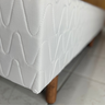 Base Box Solteiro Somier Branca 88x188x25 + Pés - 3