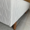 Ver imagem 3 de Base Box Solteiro Somier Branca 88x188x25 + Pés