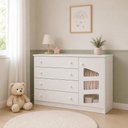 Ver imagem 1 de Cômoda Sapateira Infantil 100% MDF Eloísa 4 Gavetas 1 Porta para Quarto de Bebê Branco Phoenix Baby