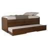 Cama Bibox de Solteiro com Cama Auxiliar e 2 Gavetas - Juliette - Robel Móveis Bicama de Solteiro Ro - 3