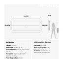 Ver imagem 5 de Painel para Tv New Lincoln 240 Cm - Freijó C/ Off White Gloss