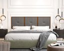 Ver imagem 1 de Painel Cabeceira Box King 1,95 Madeira Suede Cinza - Comprar Moveis em Casa