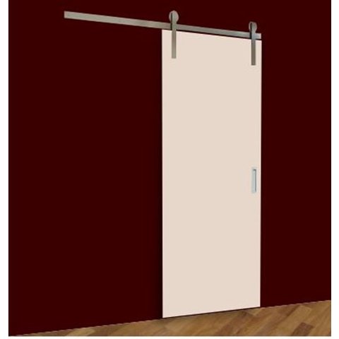 Porta de Correr Lisa C/ Fundo Primer Branco Kit Aparente 210x82