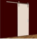 Ver imagem 1 de Porta de Correr Lisa C/ Fundo Primer Branco Kit Aparente 210x82