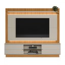 Ver imagem 2 de Estante para Tv até 75 Polegadas Guararapes 2 Portas com Led Nature/off White - Linea Brasil