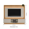Estante para Tv até 75 Polegadas Guararapes 2 Portas com Led Nature/off White - Linea Brasil - 3
