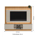 Ver imagem 3 de Estante para Tv até 75 Polegadas Guararapes 2 Portas com Led Nature/off White - Linea Brasil