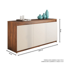 Ver imagem 5 de Balcão Buffet Onix 3 Portas Viero Imbuia/Off White