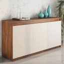 Ver imagem 2 de Balcão Buffet Onix 3 Portas Viero Imbuia/Off White