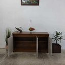 Ver imagem 4 de Balcão Buffet Onix 3 Portas Viero Imbuia/Off White