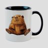 Caneca Branca com Interna Preta Y5 Capivara Dormindo 2 - 1